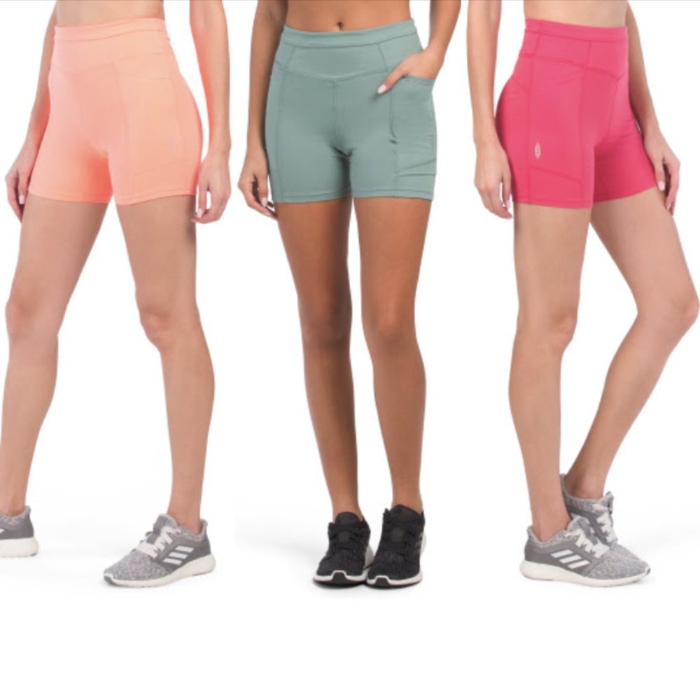 3 PAIRS Free People Odessa Pocket Shorts - Large - Athletic Bike Shorts Set of 3